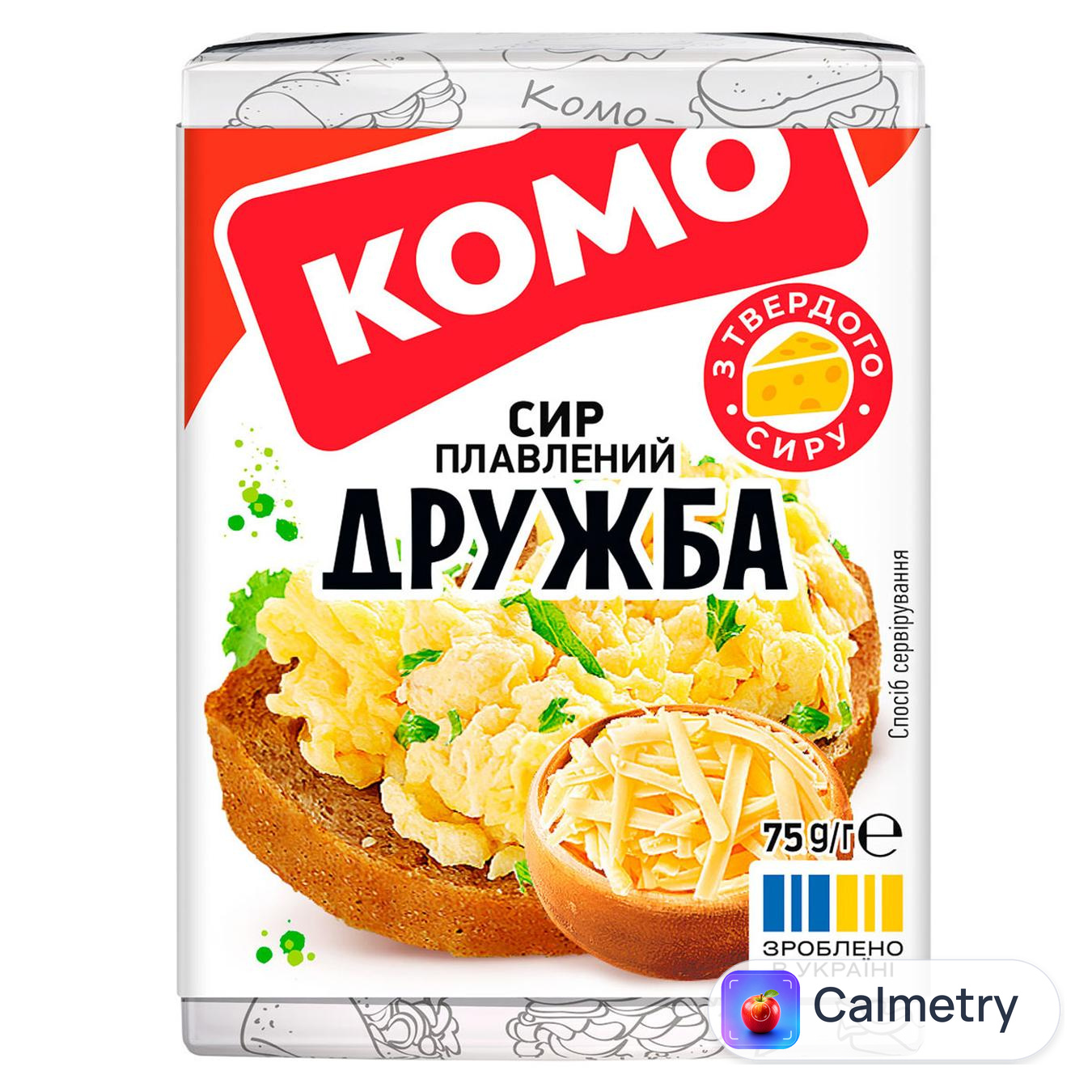 Сир плавлений Комо Дружба 35% 75г — фото продукту