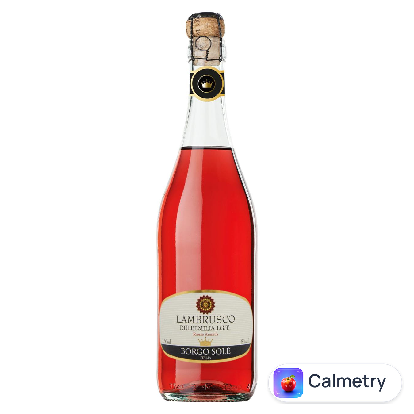 Вино ігристе Borgo Sole Lambrusco рожеве напівсолодке 8% 0,75л