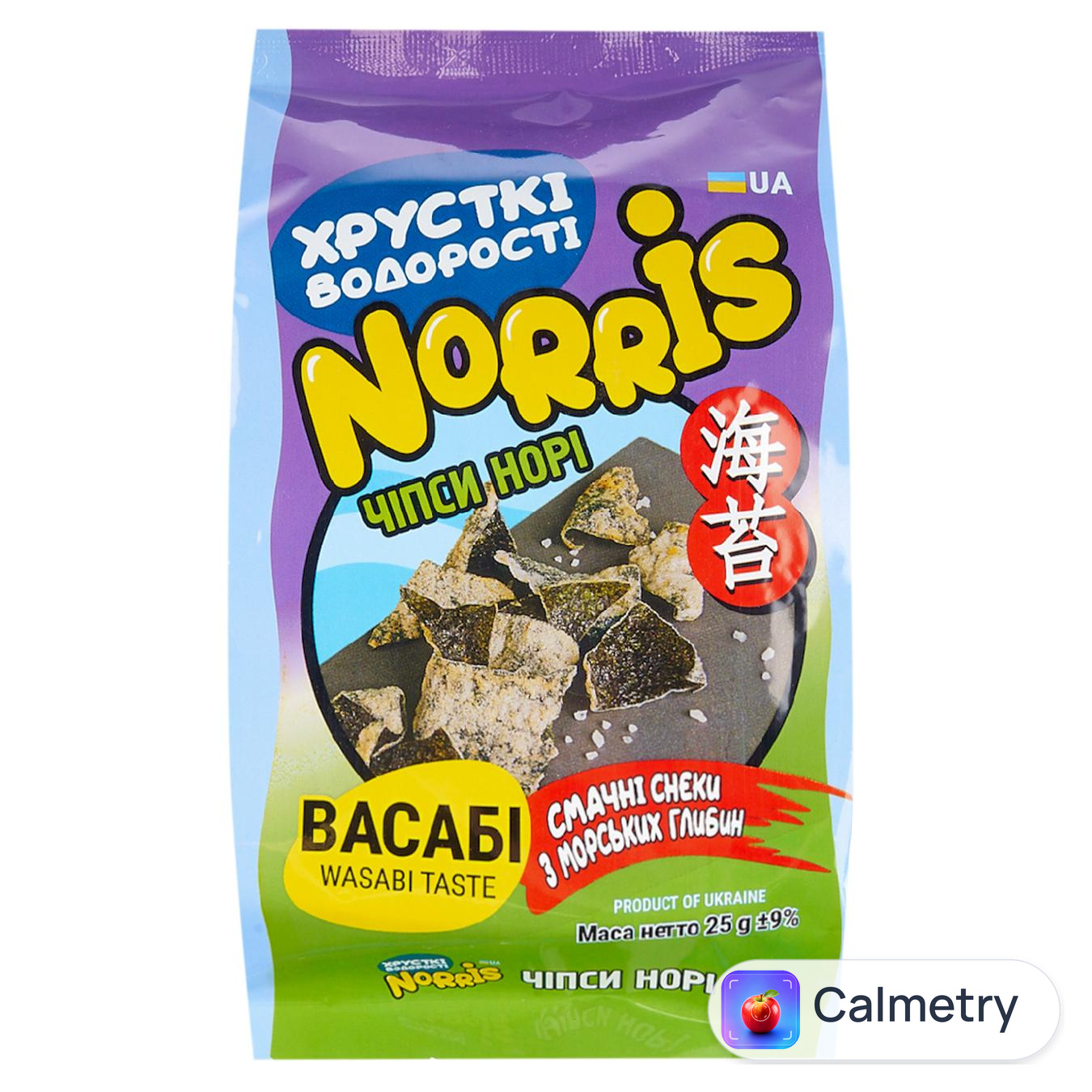 Чипси норі Norris з васабі 25г — фото продукту