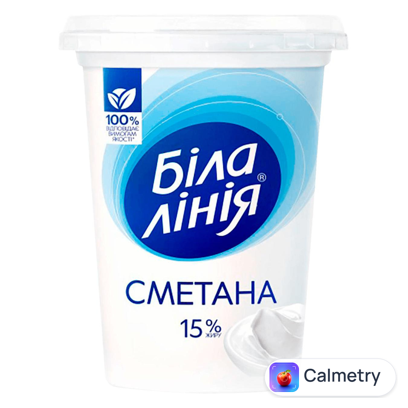 Сметана Біла Лінія 15% 300г
