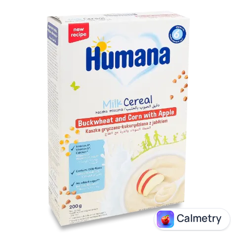 Каша гречано-кукурудзяна Humana молочна з яблуком