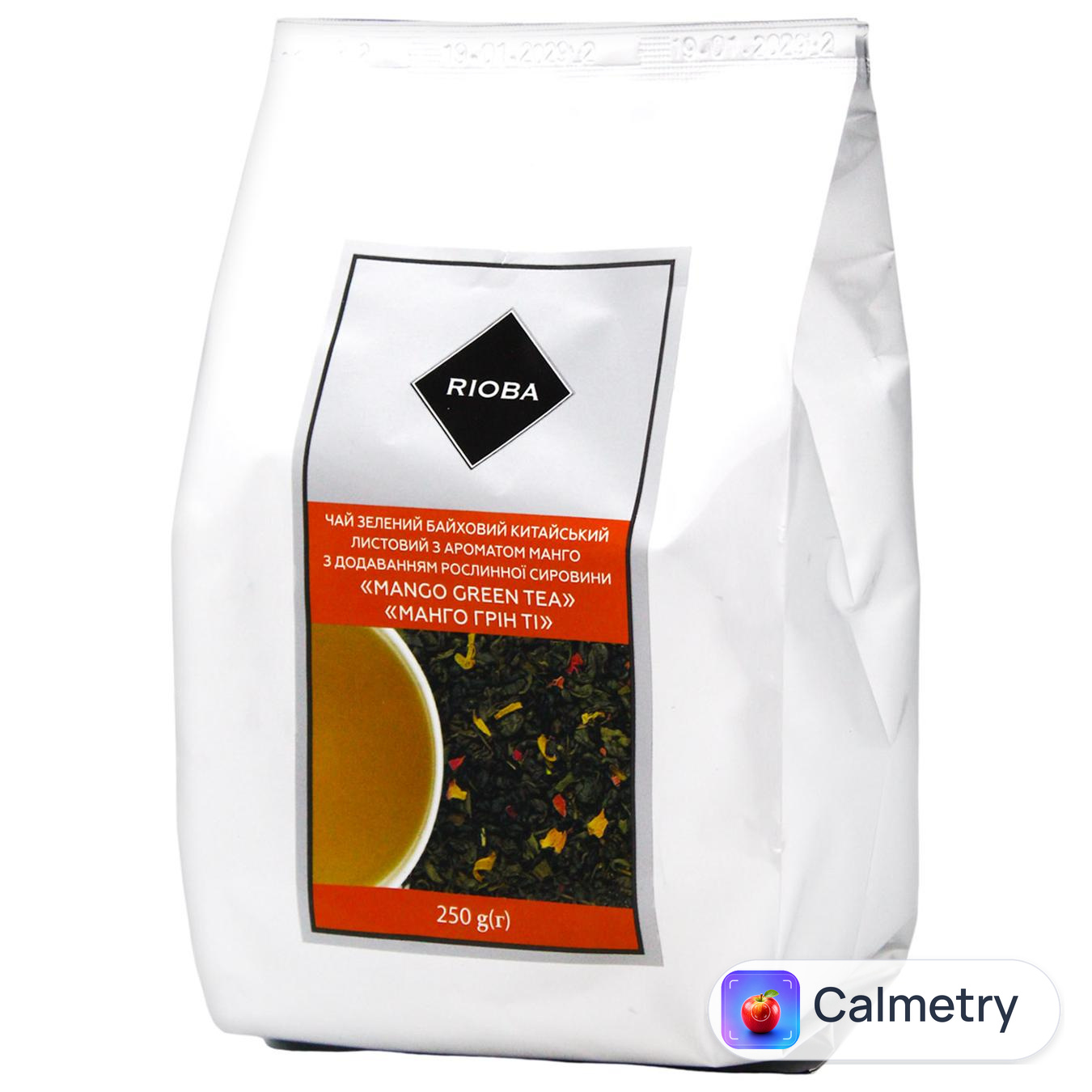 Чай зелений Rioba Mango Green Tea листовий з ароматом манго 250г