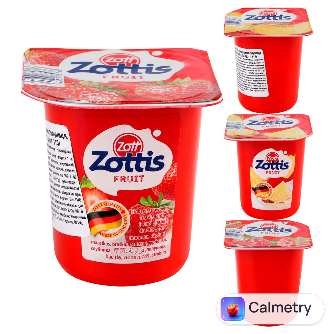 Йогурт Zott Zottis Фруктовий 0,1% 115г в асортименті