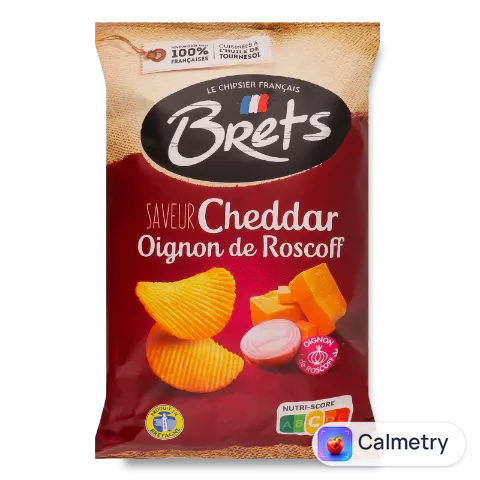 Чипси Bret's картопляні зі смаком сиру чеддер та цибулі 125г