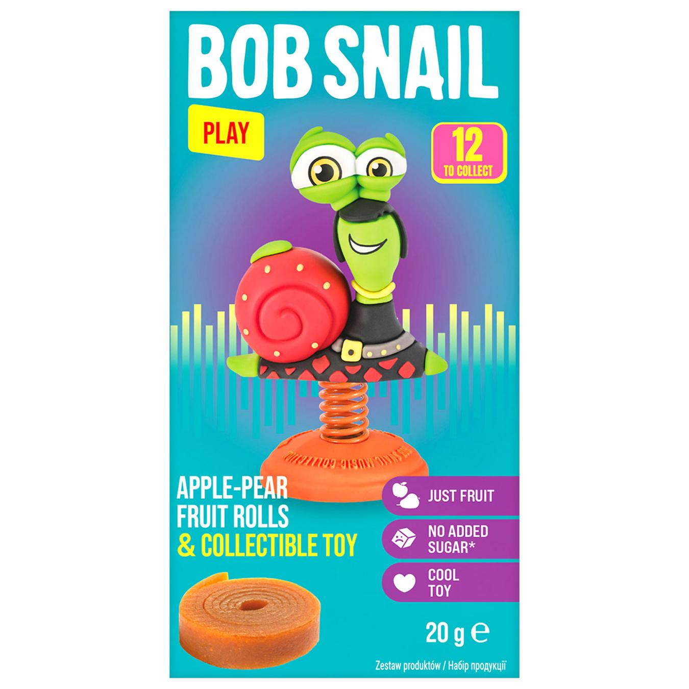 Набір Цукерки Bob Snail яблуко-груша 20г та іграшка — фото продукту