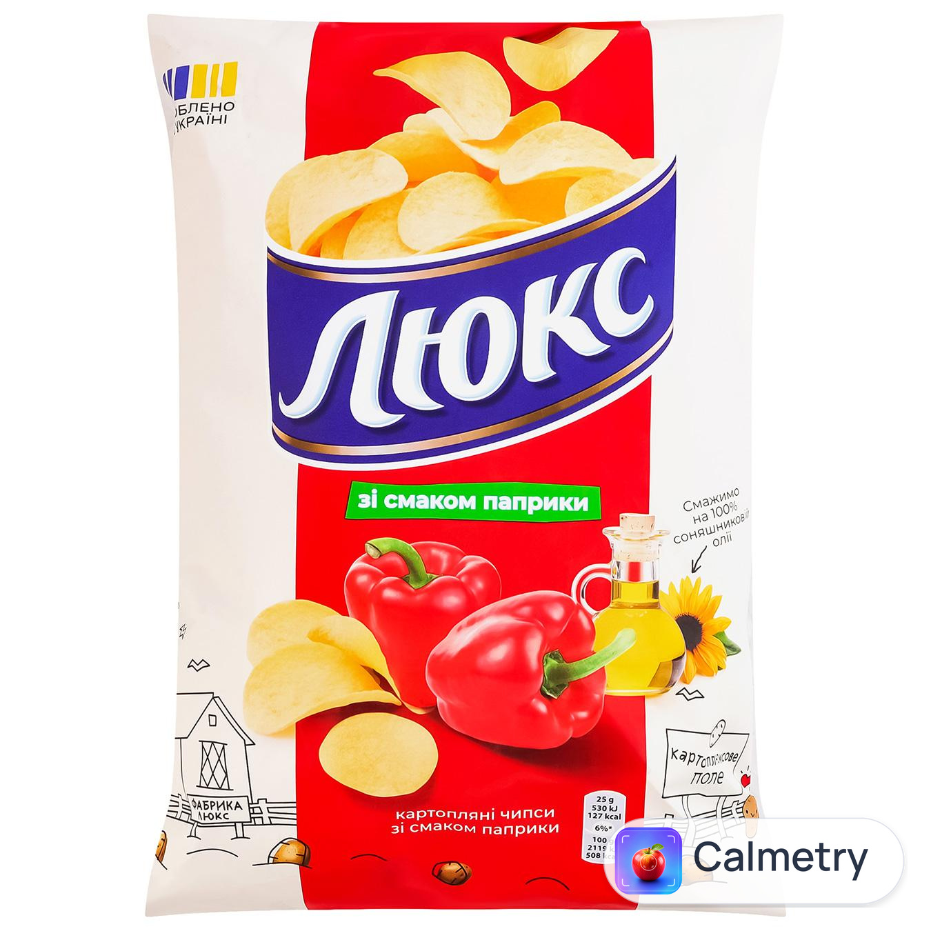 Чипси Люкс зі смаком паприки 125г — фото продукту