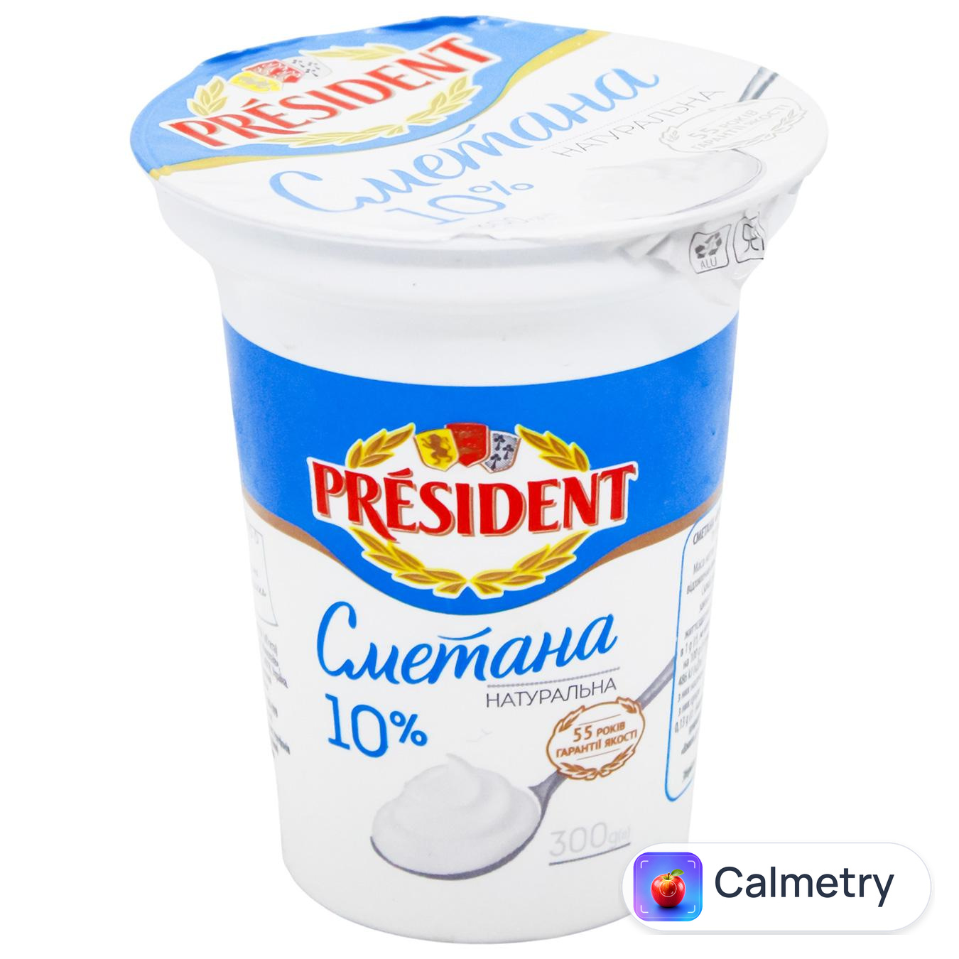 Сметана President 10% 300г