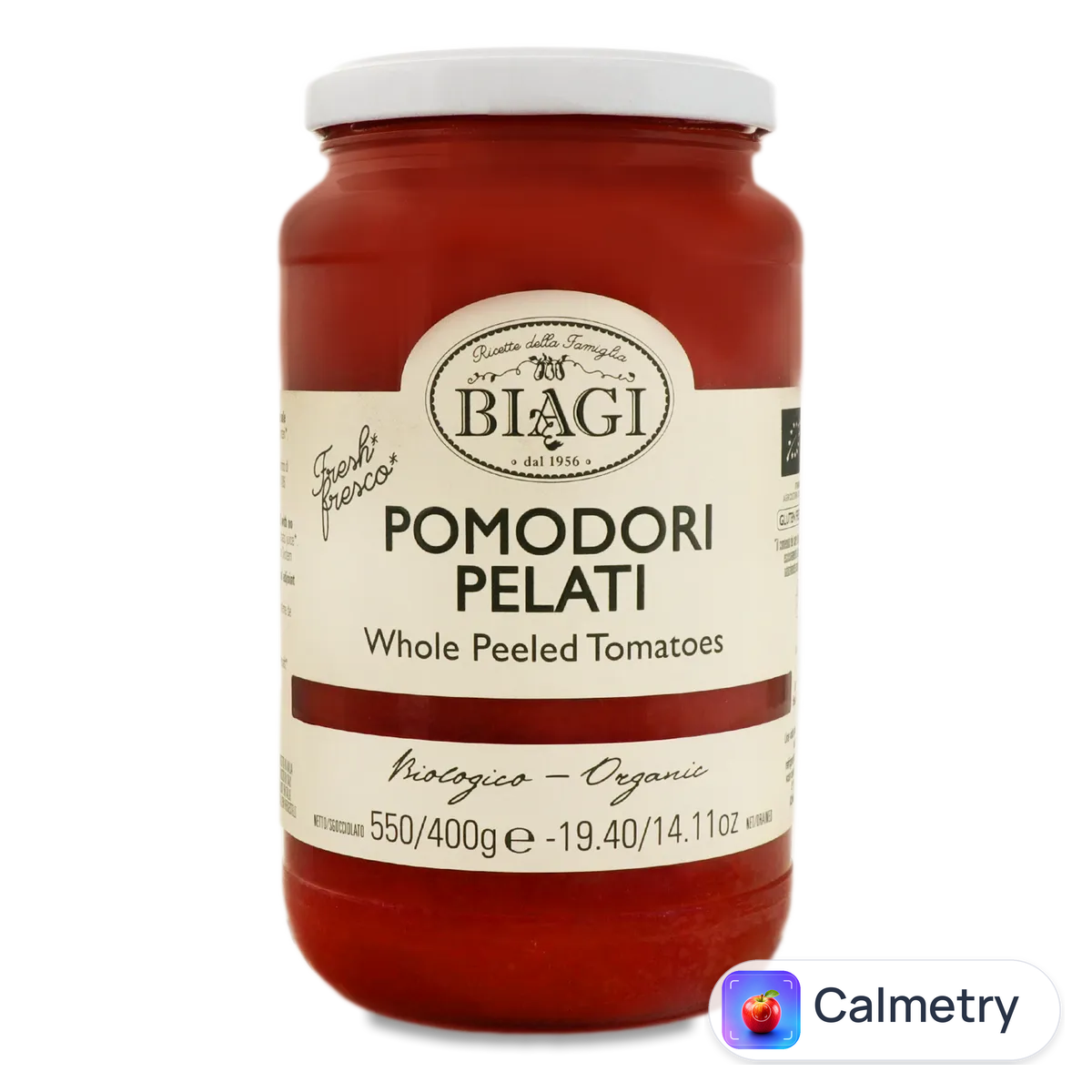 Томати Biagi цілі очищені у власному соку Organic 550г