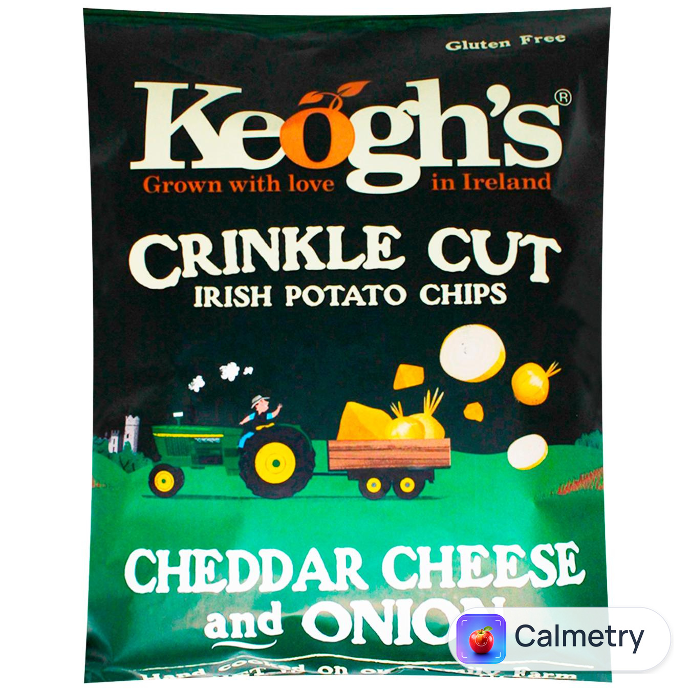 Чипси картопляні Keogh's зі смаком сиру чеддер та цибулі 125г