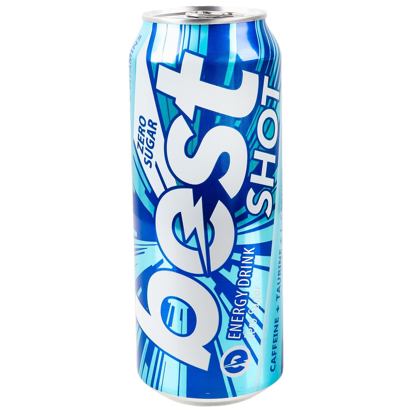 Напій енергетичний Best Shot Original Zero Sugar 0,5л — фото продукту