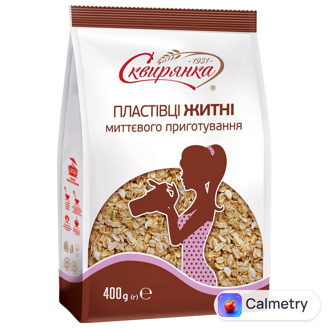 Пластівці Сквирянка житні миттєвого приготування 400г