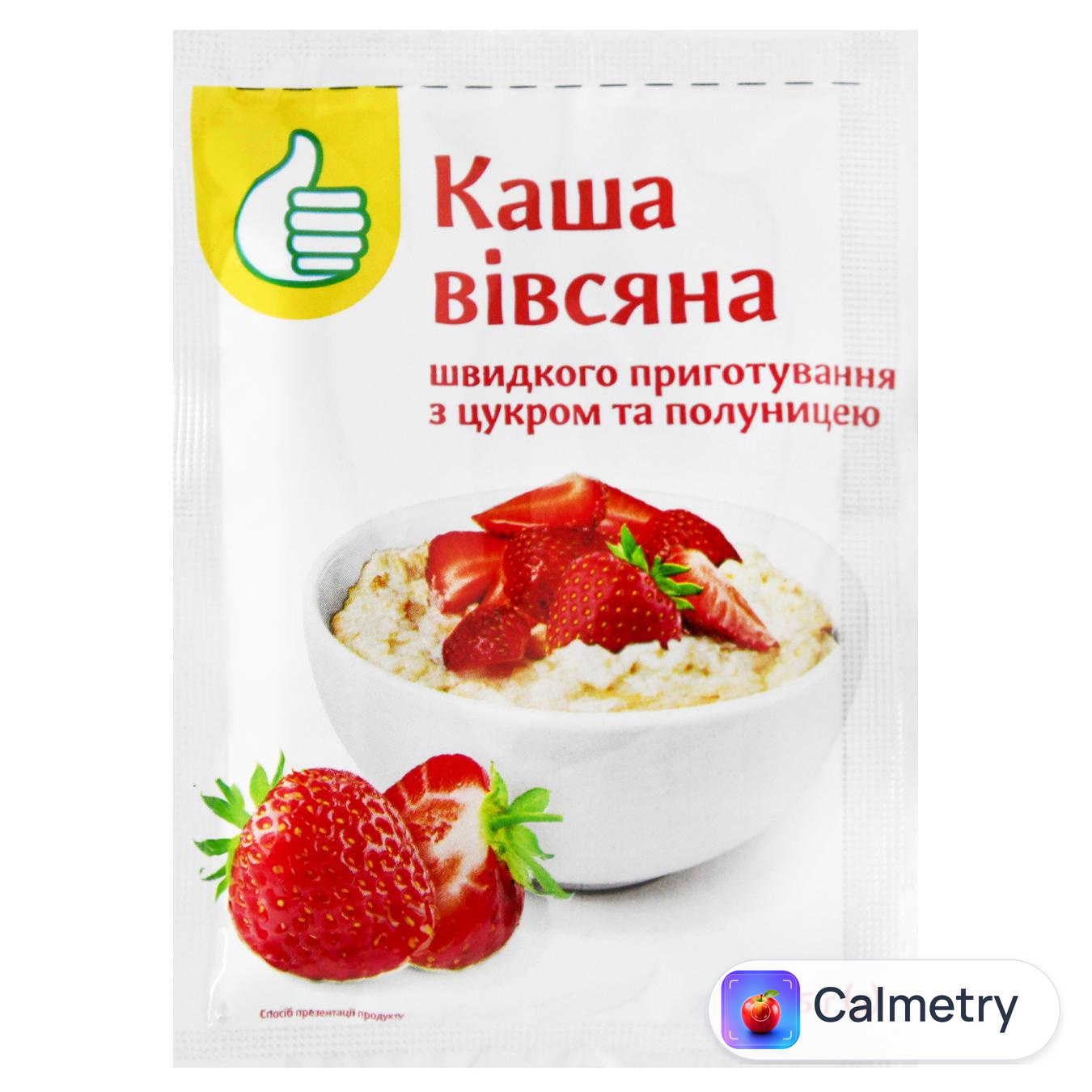 Каша Auchan вівсяна з полуницею 35г
