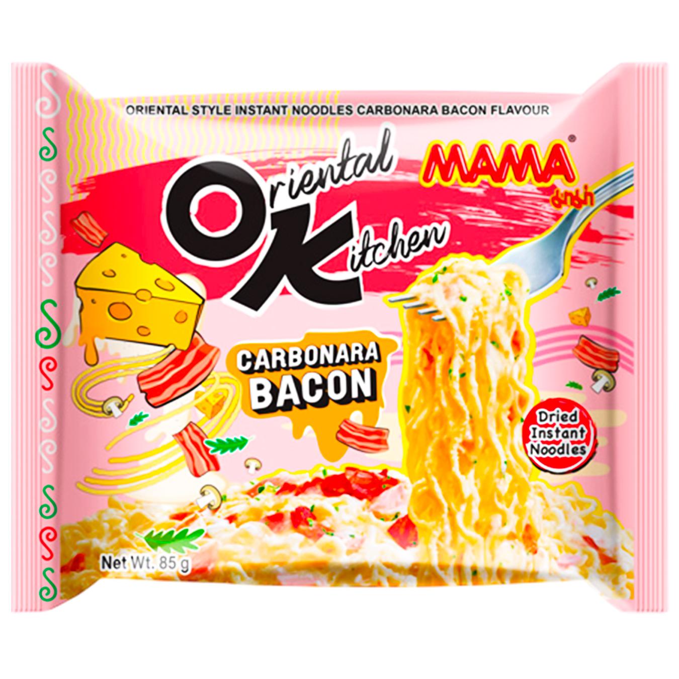 Локшина Mama швидкого приготування зі смаком бекону 85г — фото продукту