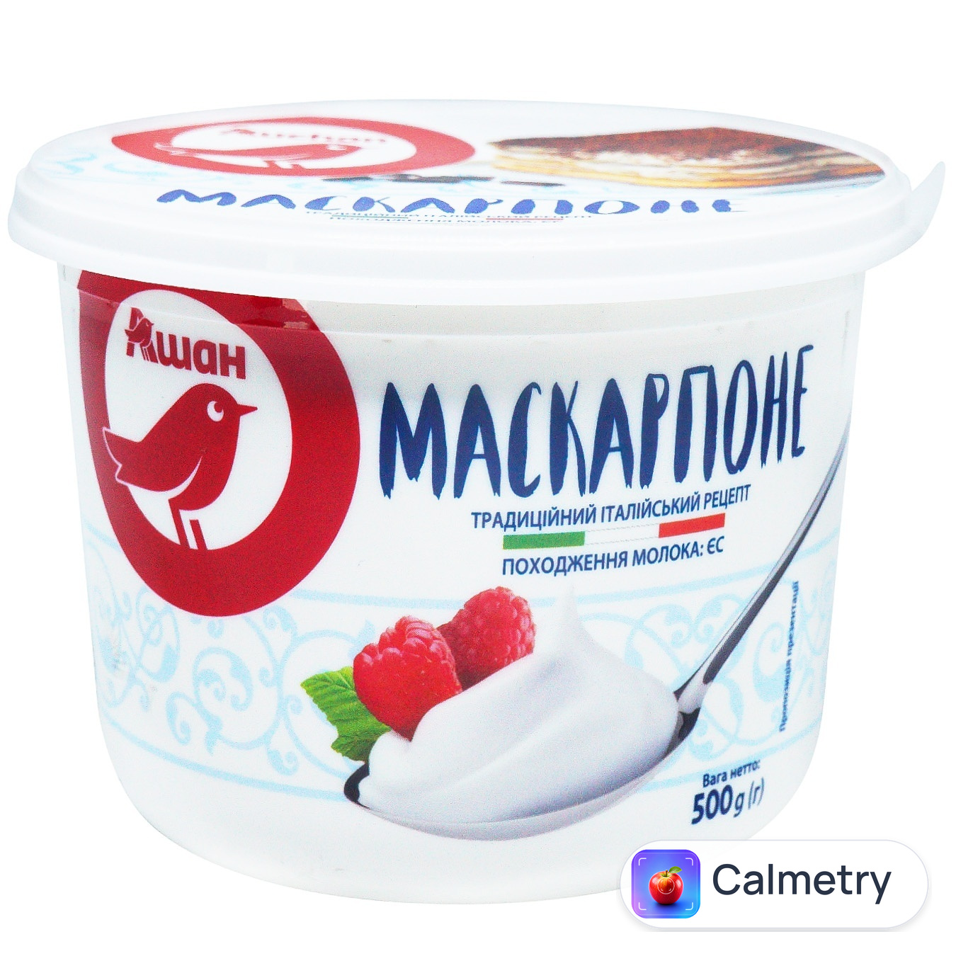 Сир Auchan Маскарпоне м'який 36% 500г