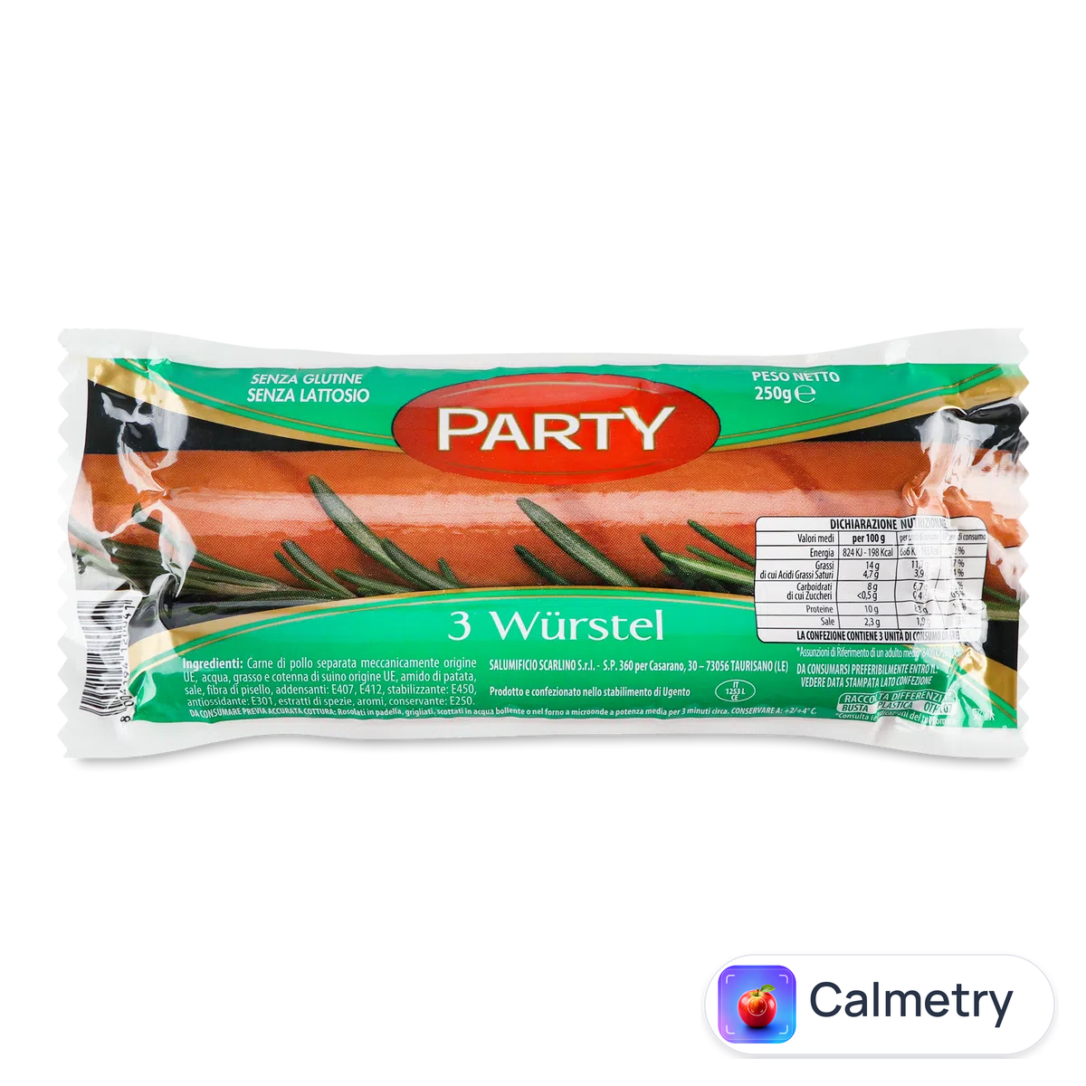 Сосиски Party курячі, Італія 250г