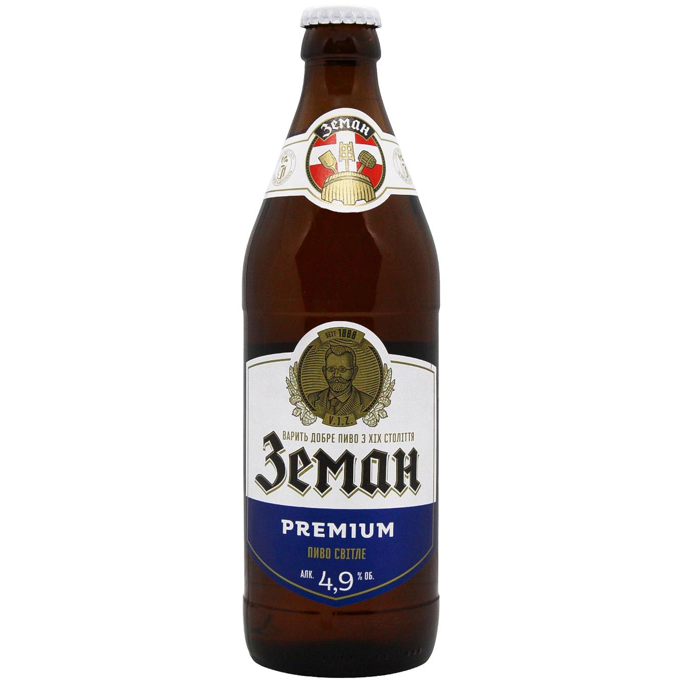 Пиво Zeman Premium світле 4,9% 0,5л — фото продукту