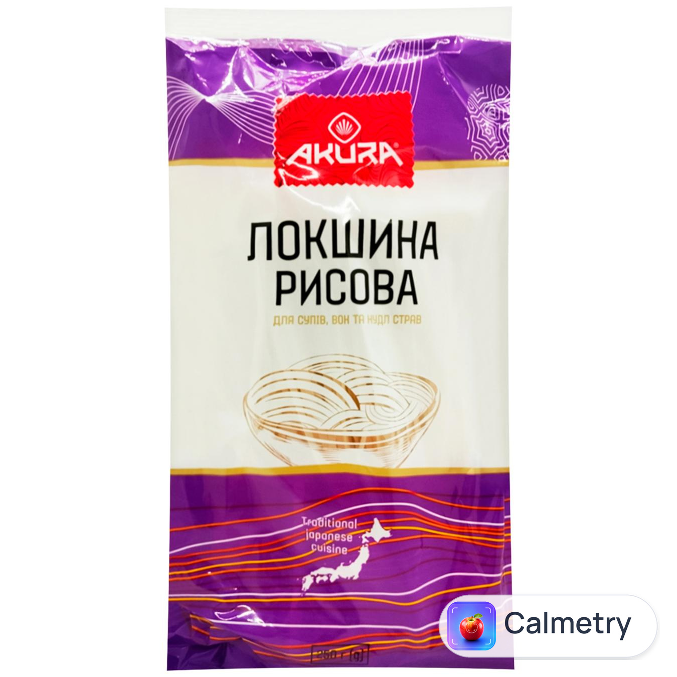 Макаронні вироби Akura Локшина рисова 250г — фото продукту
