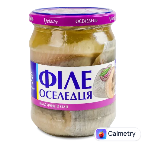 Оселедець Veladis філе в олії класичний с/б