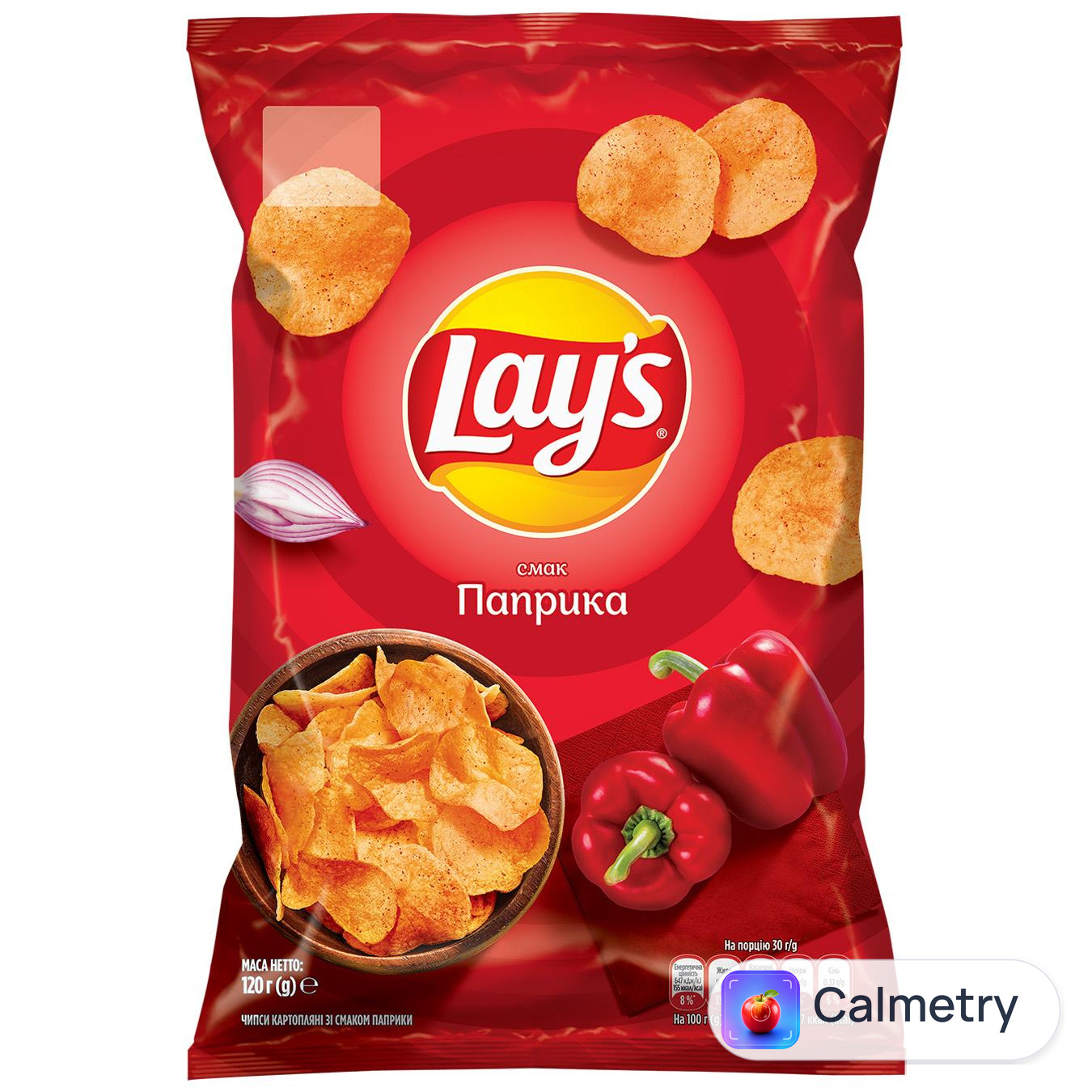 Чипси Lay's зі смаком паприки 120г — фото продукту