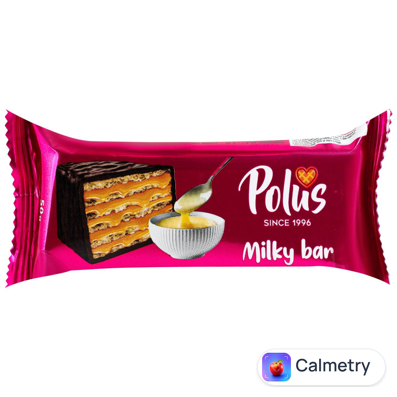 Торт вафельний Polus з додаванням згущеного молока 50г — фото продукту