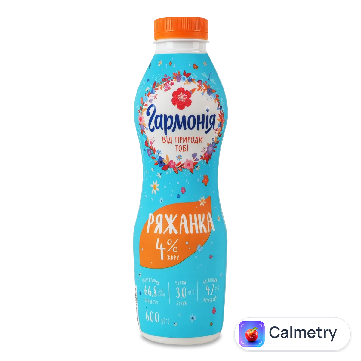 Ряжанка «Гармонія» 4%, пляшка 600г