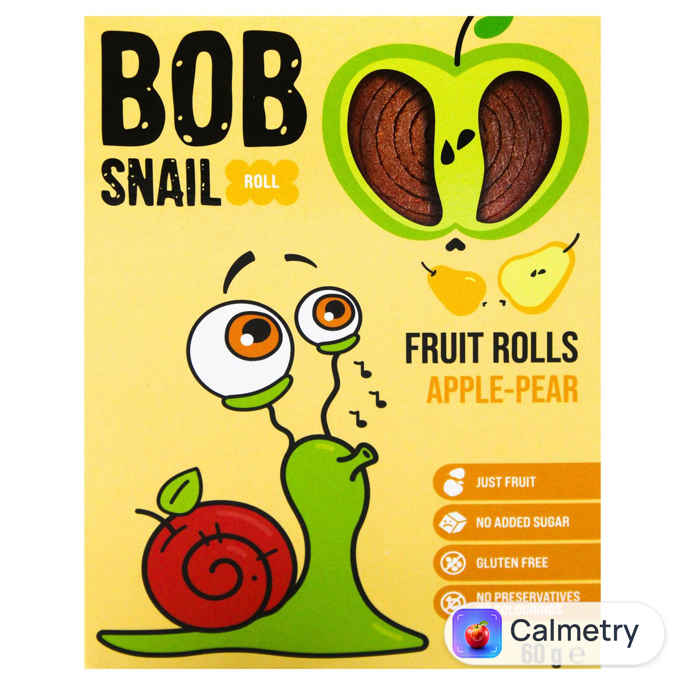 Цукерки Bob Snail Яблуко-груша натуральні 60г — фото продукту