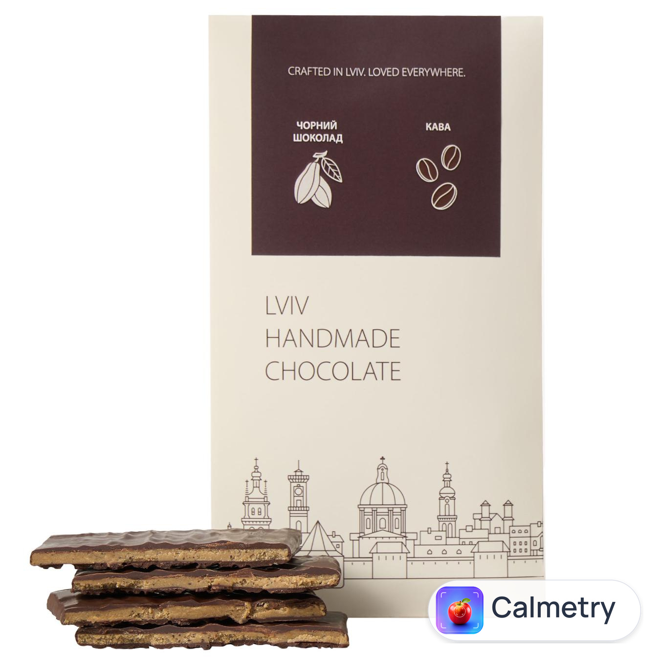 Шоколад чорний Lviv Handmade Chocolate з кавовою начинкою 78г