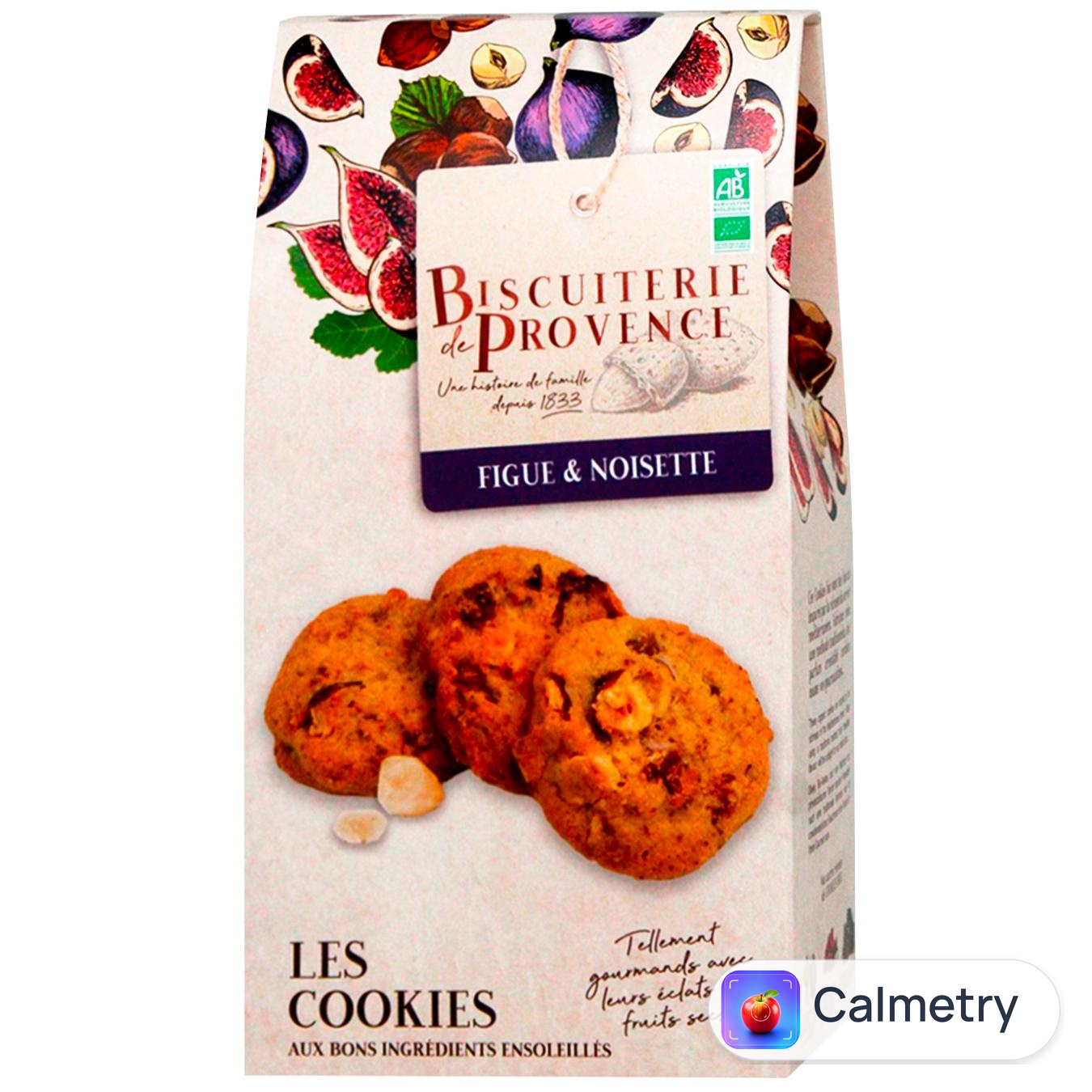 Печиво Biscuiterie de Provence з інжиром та фундуком органічне 120г