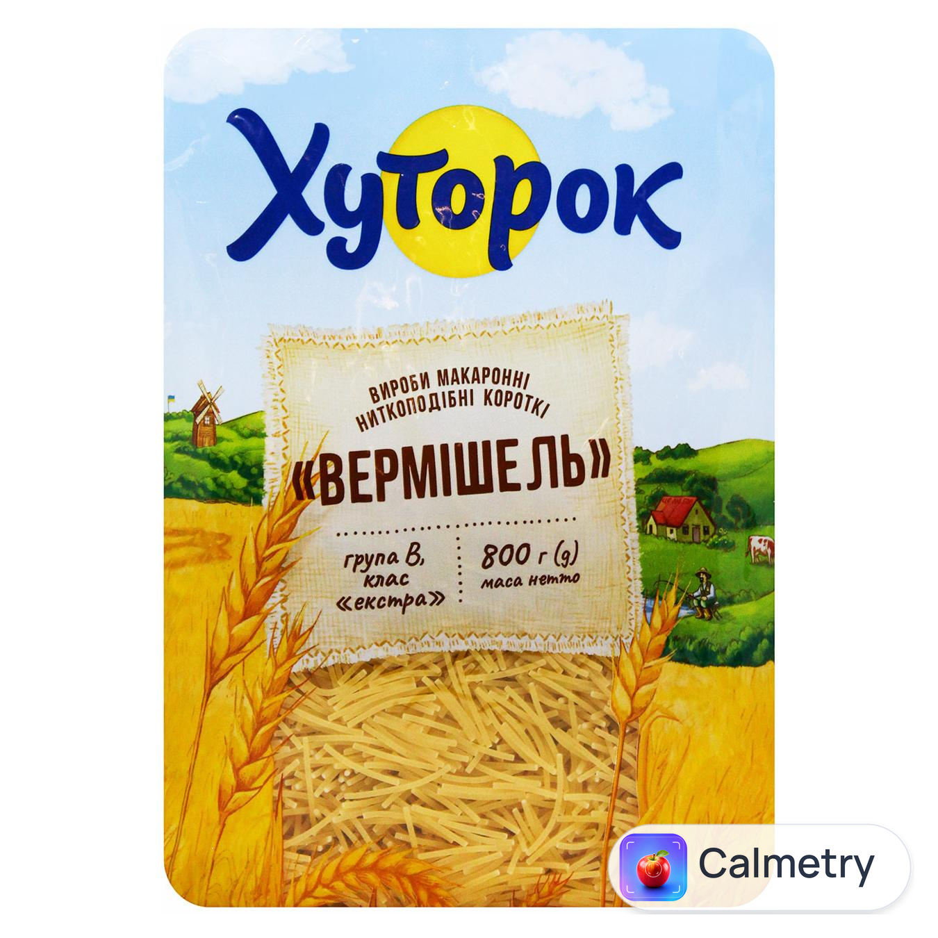 Макаронні вироби Хуторок Вермішель 800г — фото продукту