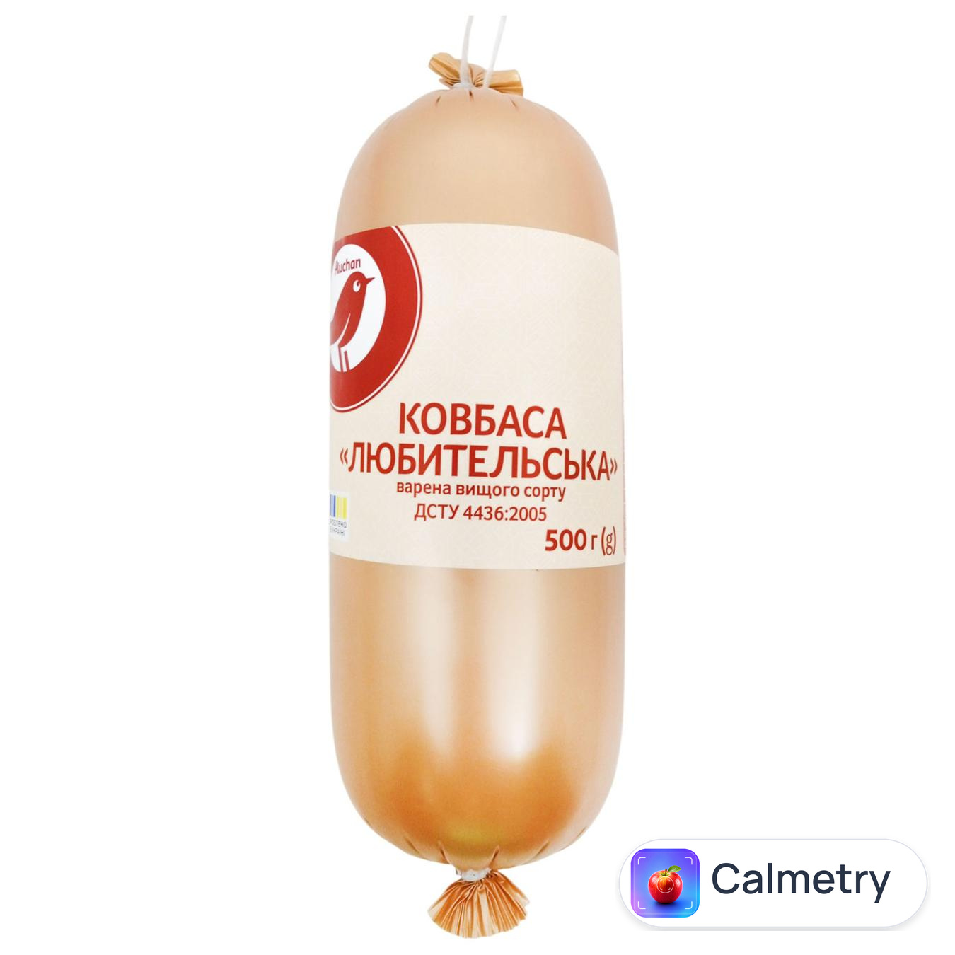 Ковбаса Auchan Любительська варена вищий сорт 500г