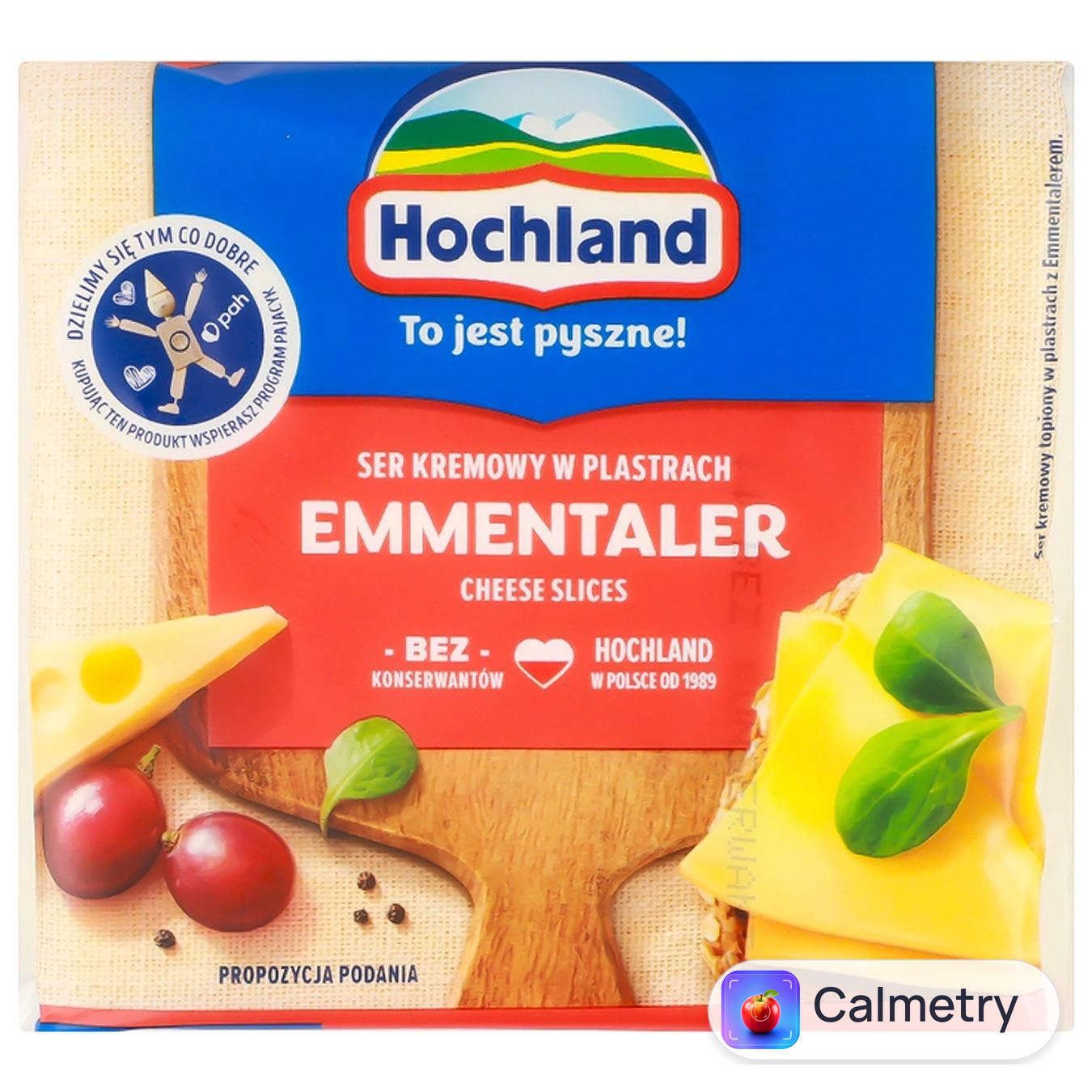 Сир плавлений Hochland Емменталлер скибочки 40% 130г