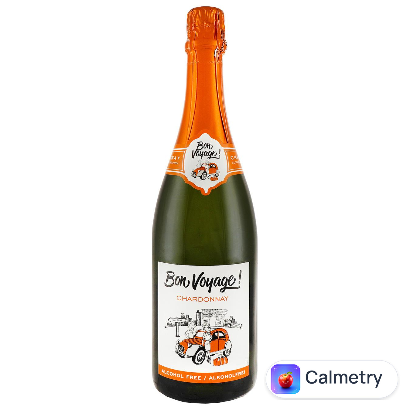 Вино ігристе Bon Voyage Chardonnay біле напівсухе безалкогольне 0,75л