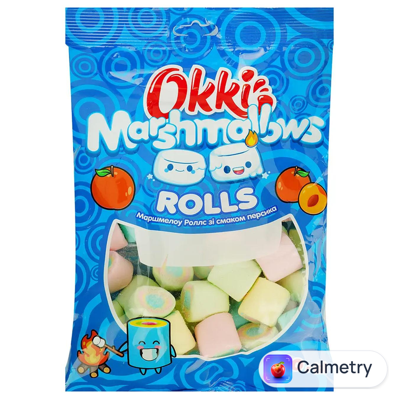 Маршмелоу Okki Rolls зі смаком персика 140г
