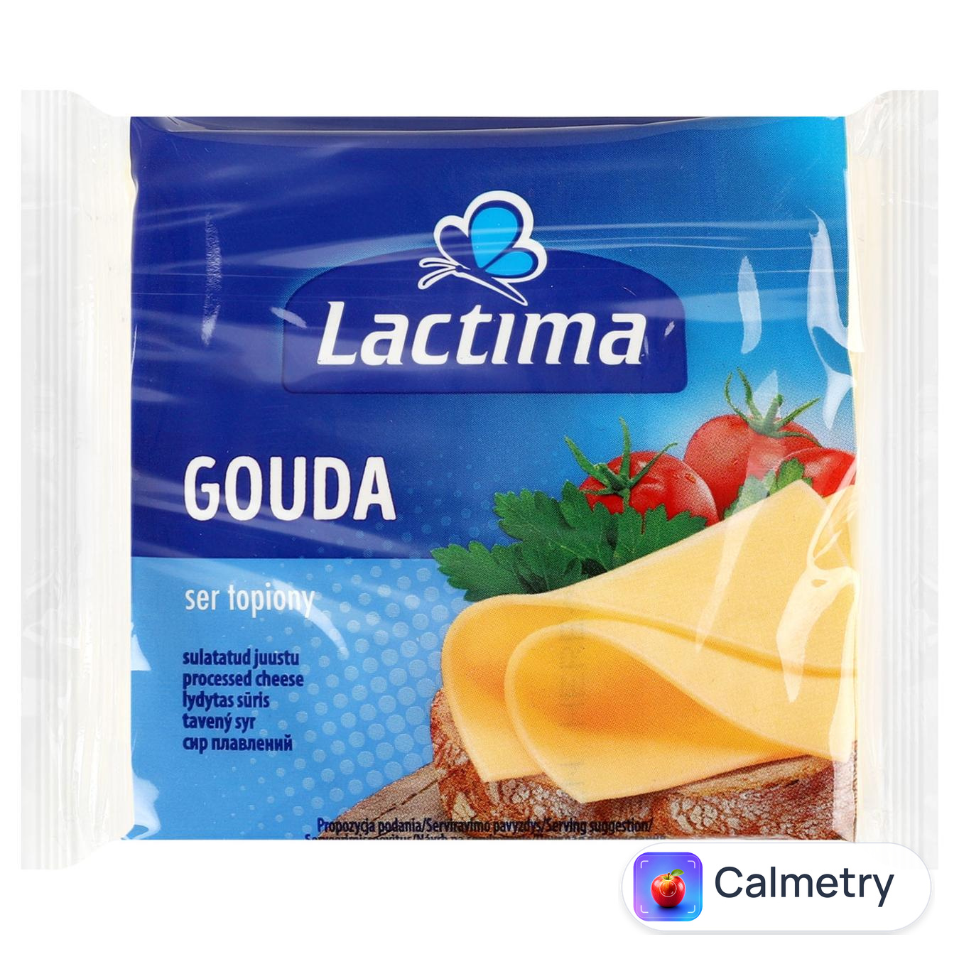 Сир плавлений Lactima Гауда скибочки 36,2% 130г