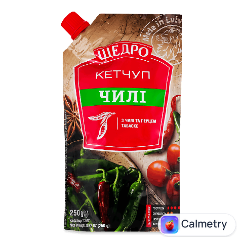 Кетчуп «Щедро» «Чилі» д/п, 250г