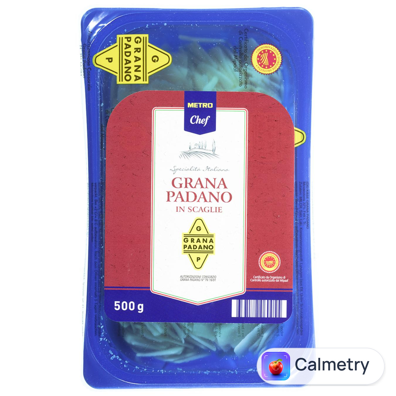 Сир Metro Chef Grana Padano твердий пластівці 32% 500г