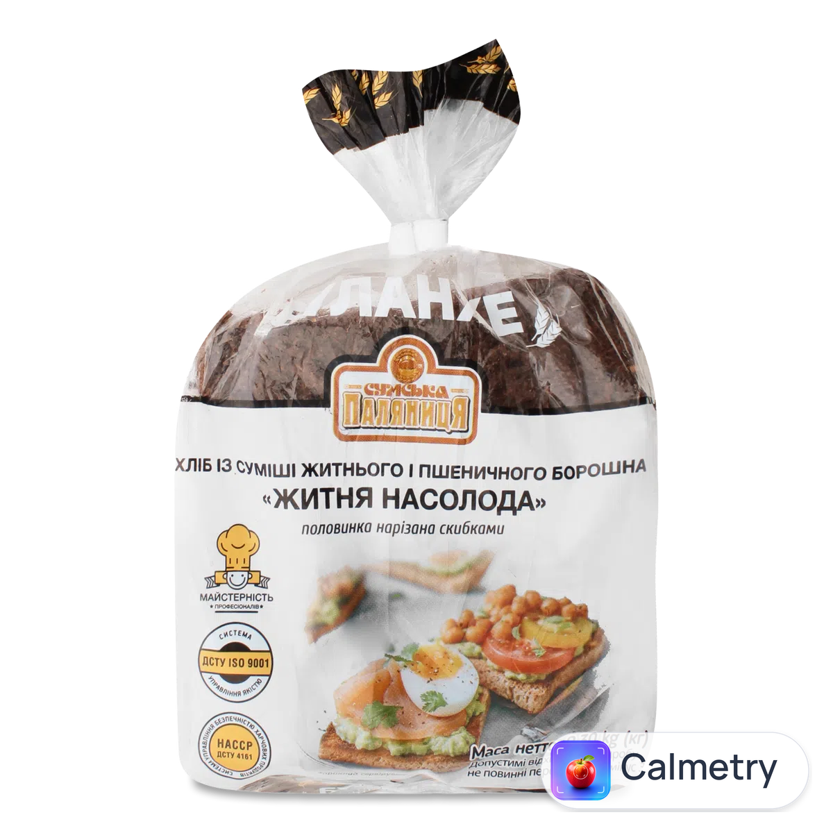 Хліб «Сумська паляниця» «Житня насолода» нарізаний 0,3кг