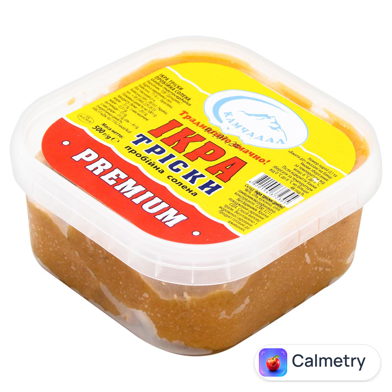 Ікра тріски Камчадал Premium пробійна солена 500г — фото продукту