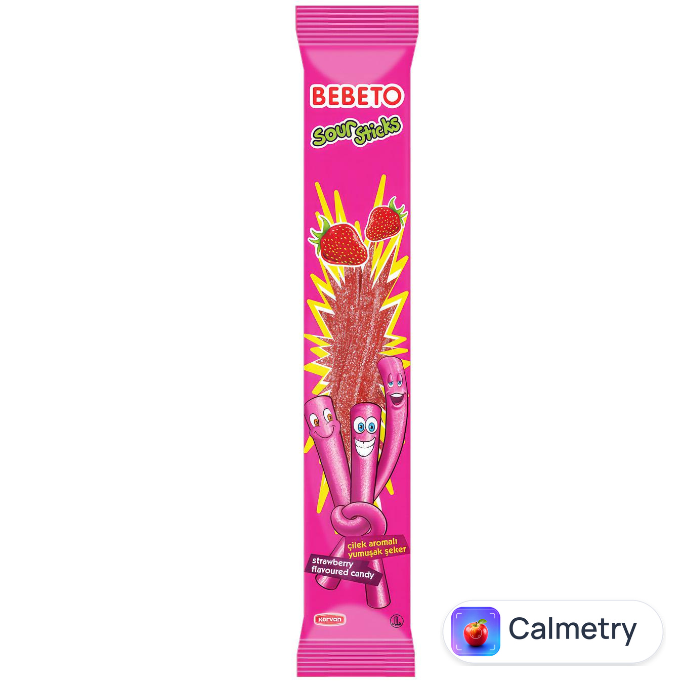 Цукерки Bebeto Sour Sticks Полуниця жувальні 30г
