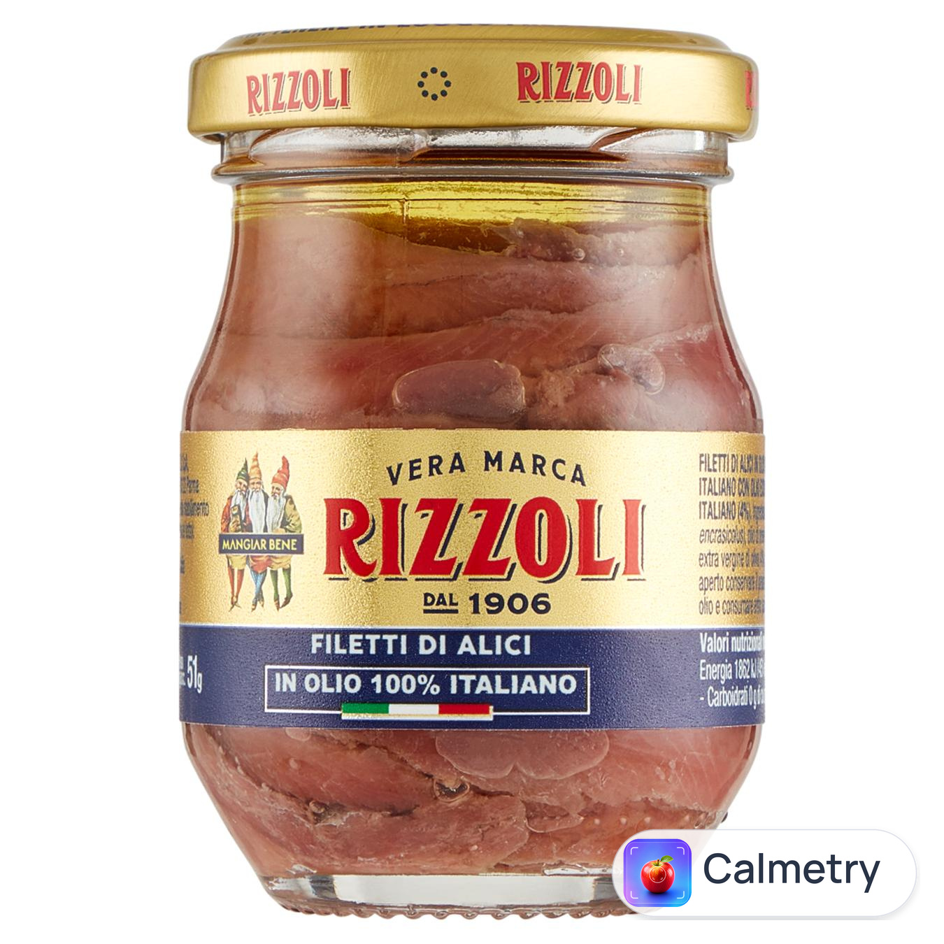 Анчоуси Rizzoli філе в олії 90г — фото продукту