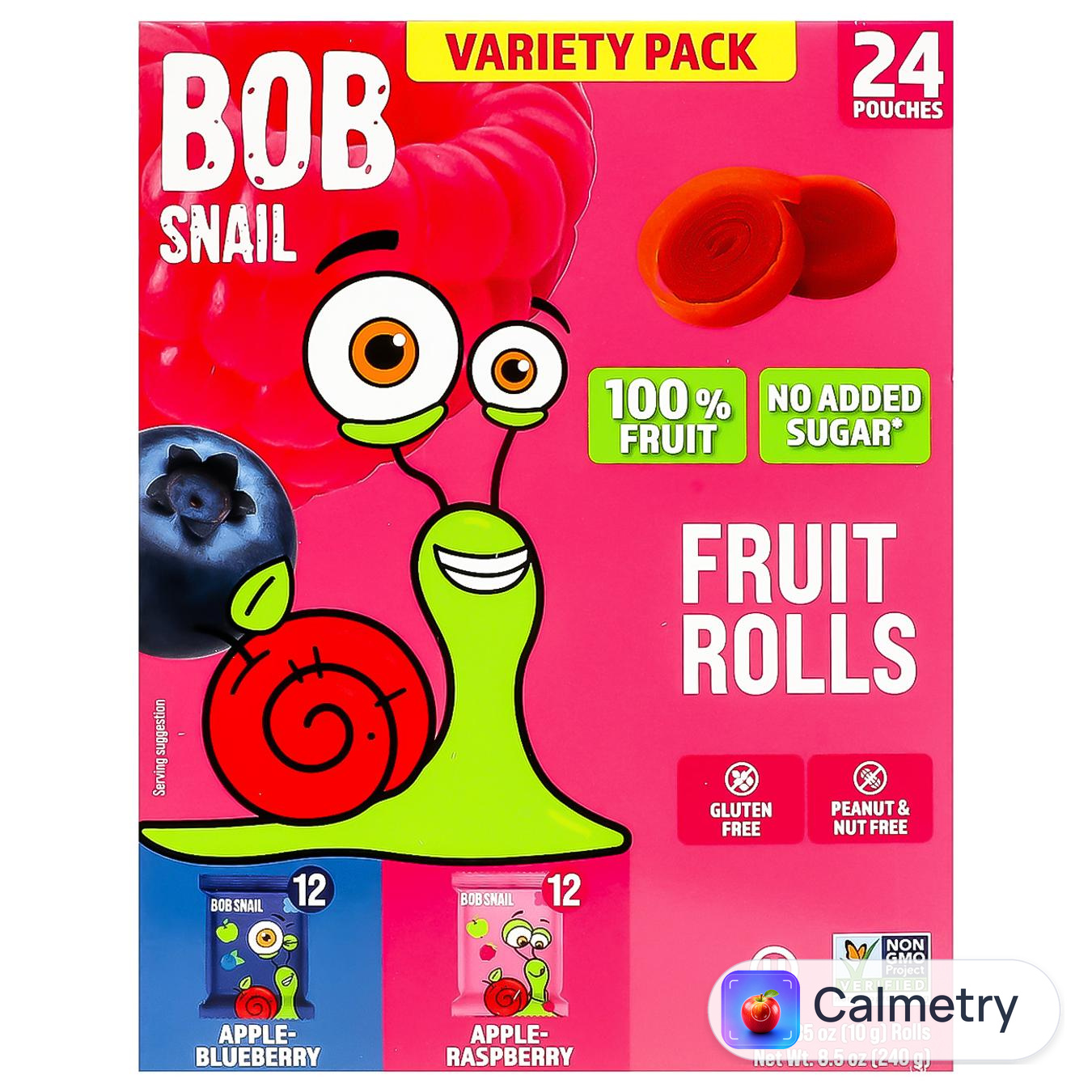 Цукерки Bob Snail Яблуко-малина та Яблуко-чорниця 240г