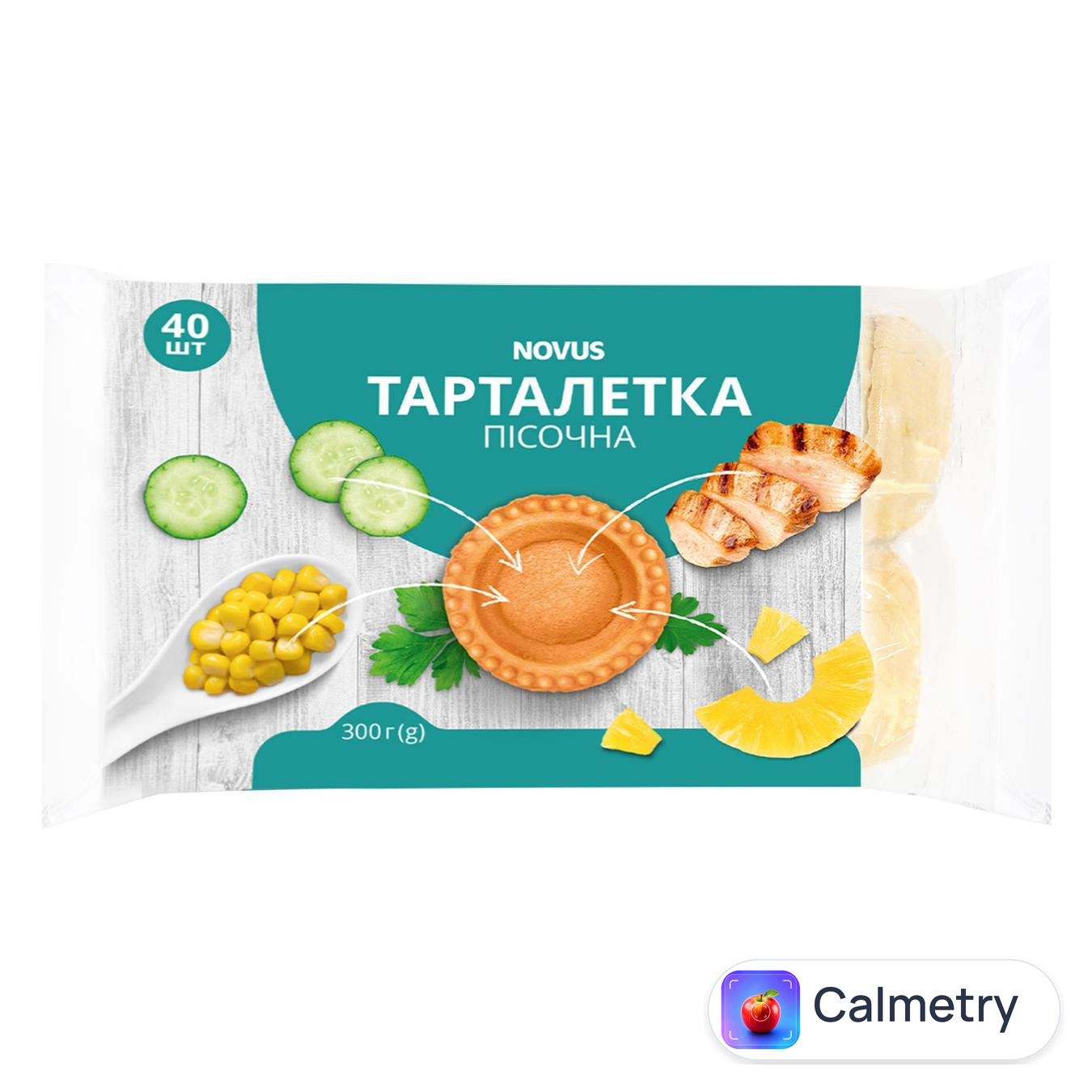 Тарталетка Novus пісочна 40шт 300г — фото продукту
