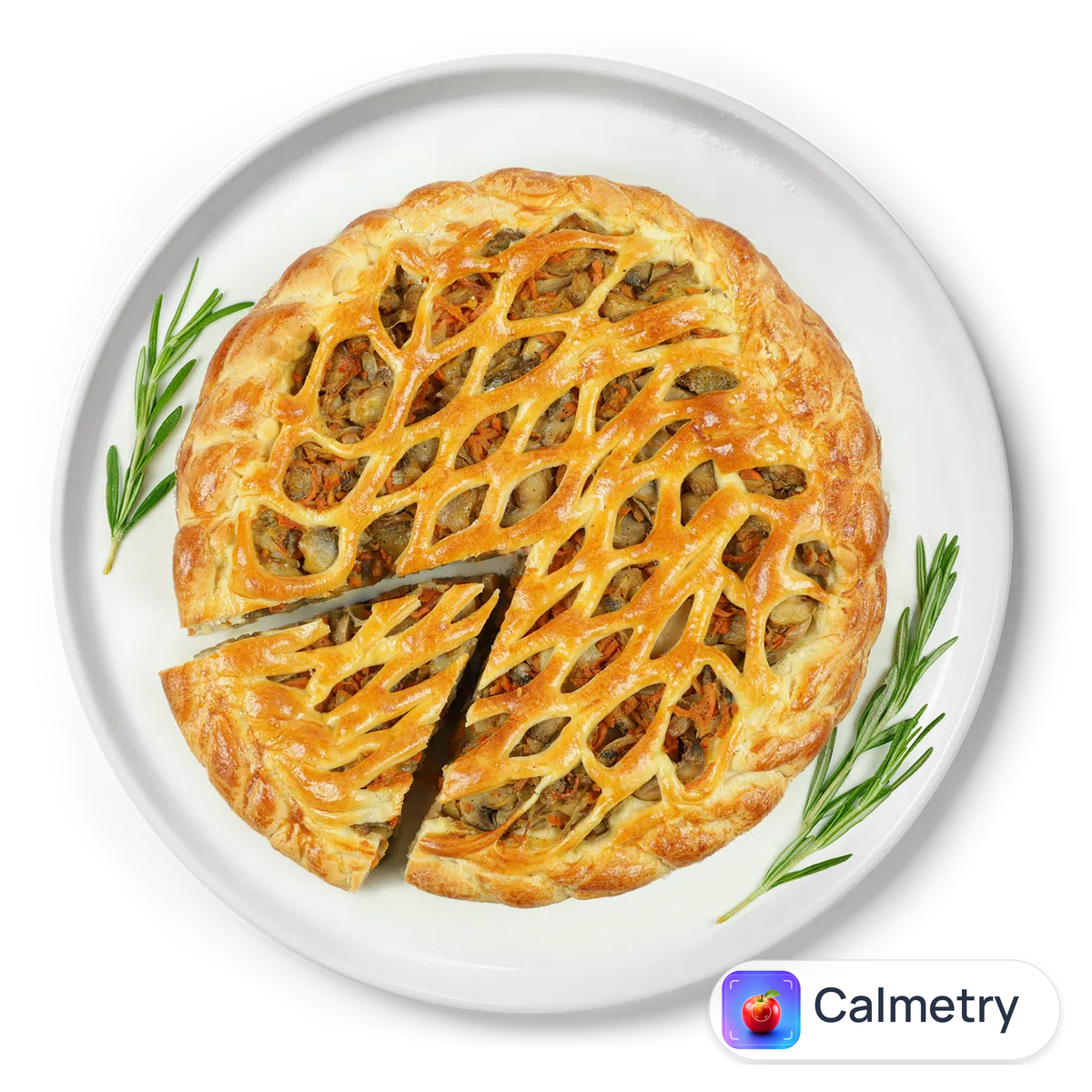 Пиріг з капустою та грибами