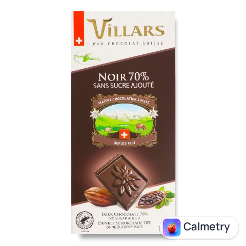 Шоколад чорний Villars без цукру 100г