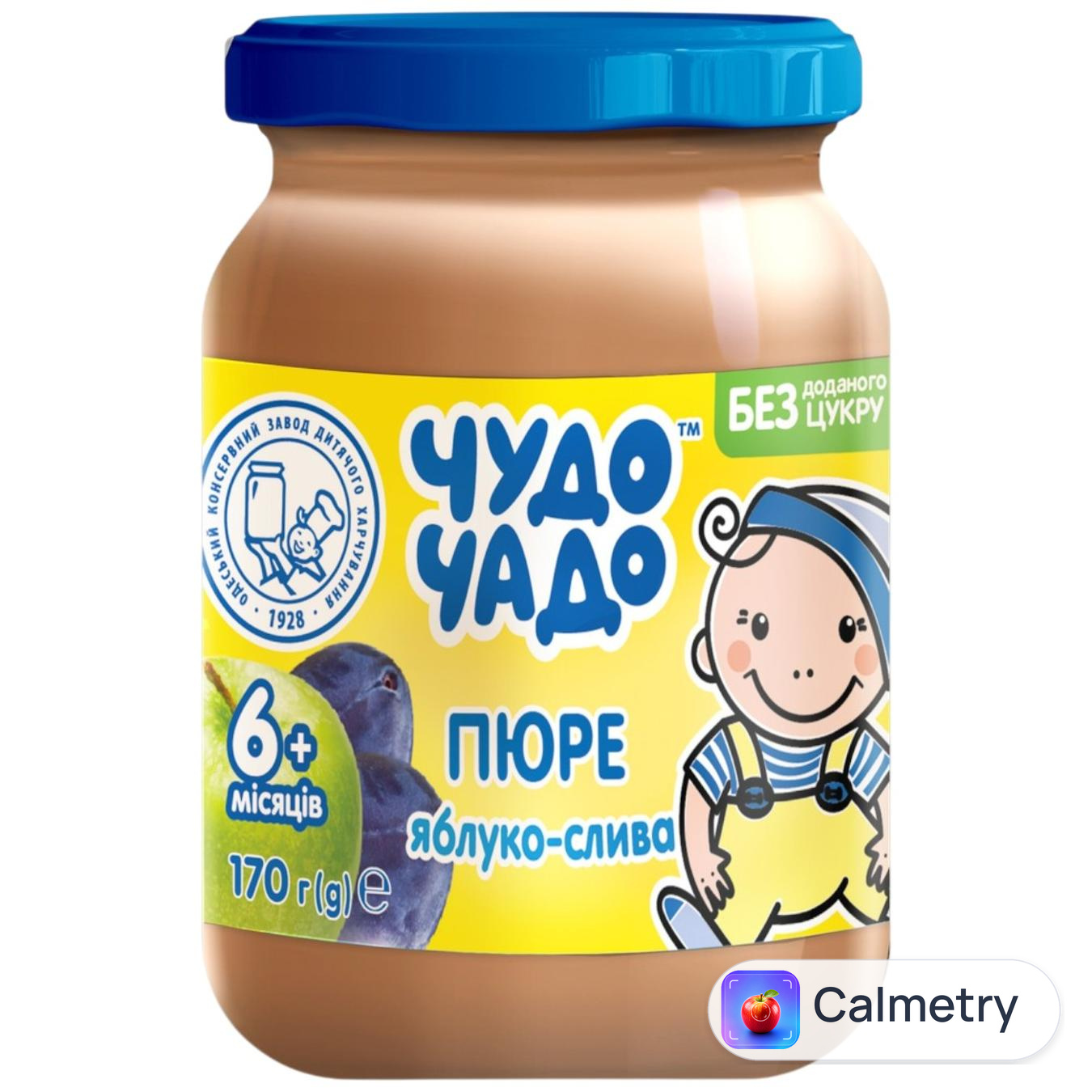 Пюре Чудо-Чадо Яблуко-слива з 4 місяців 170г — фото продукту