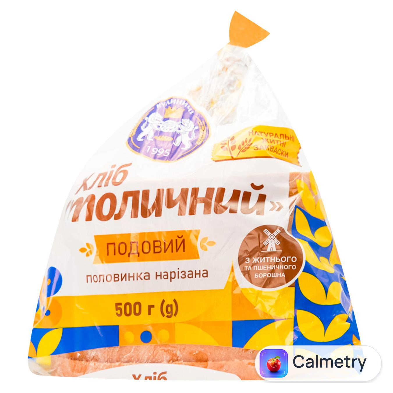 Хліб Кулиничі Столичний подовий половинка нарізаний 500г