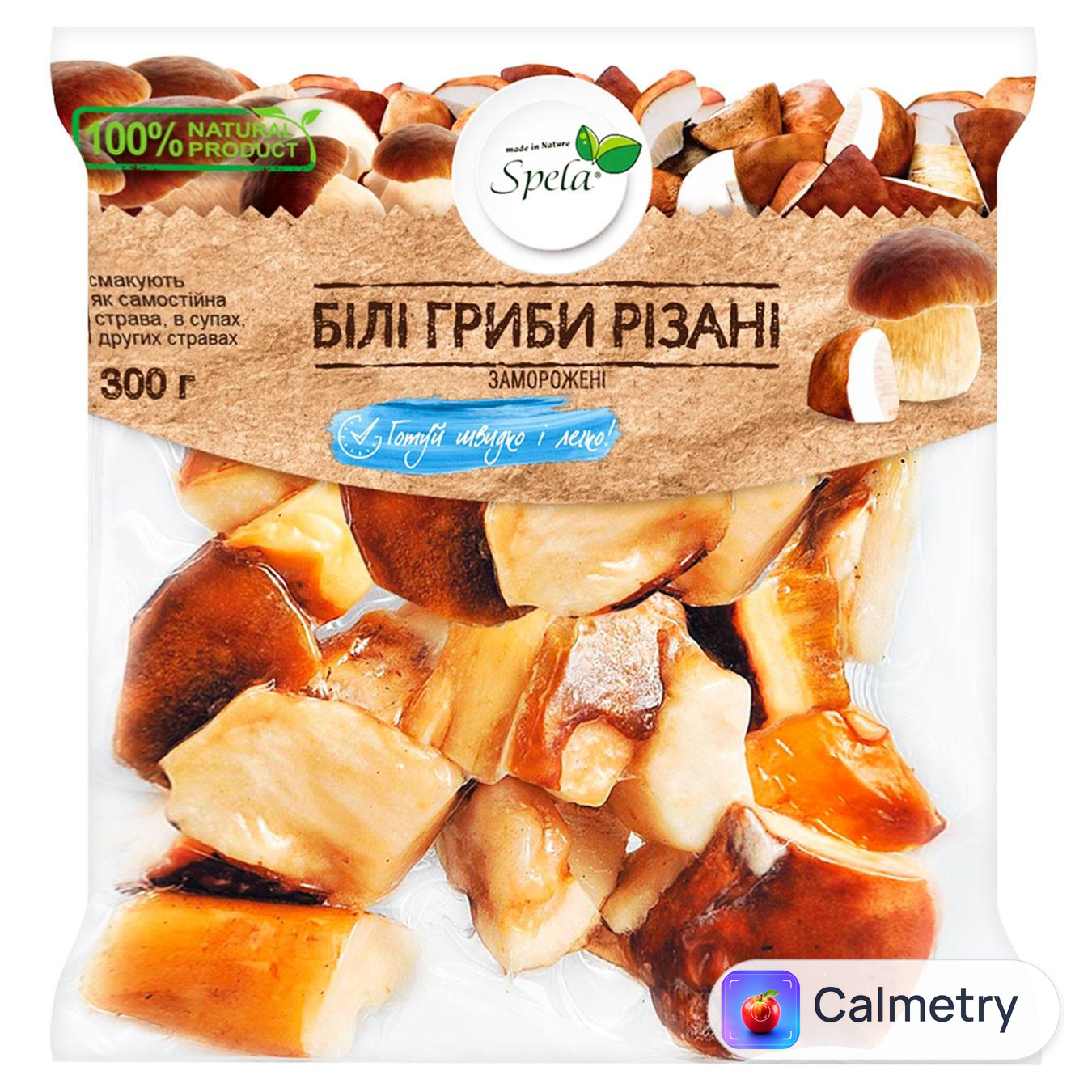 Гриби білі Spela різані 300г — фото продукту