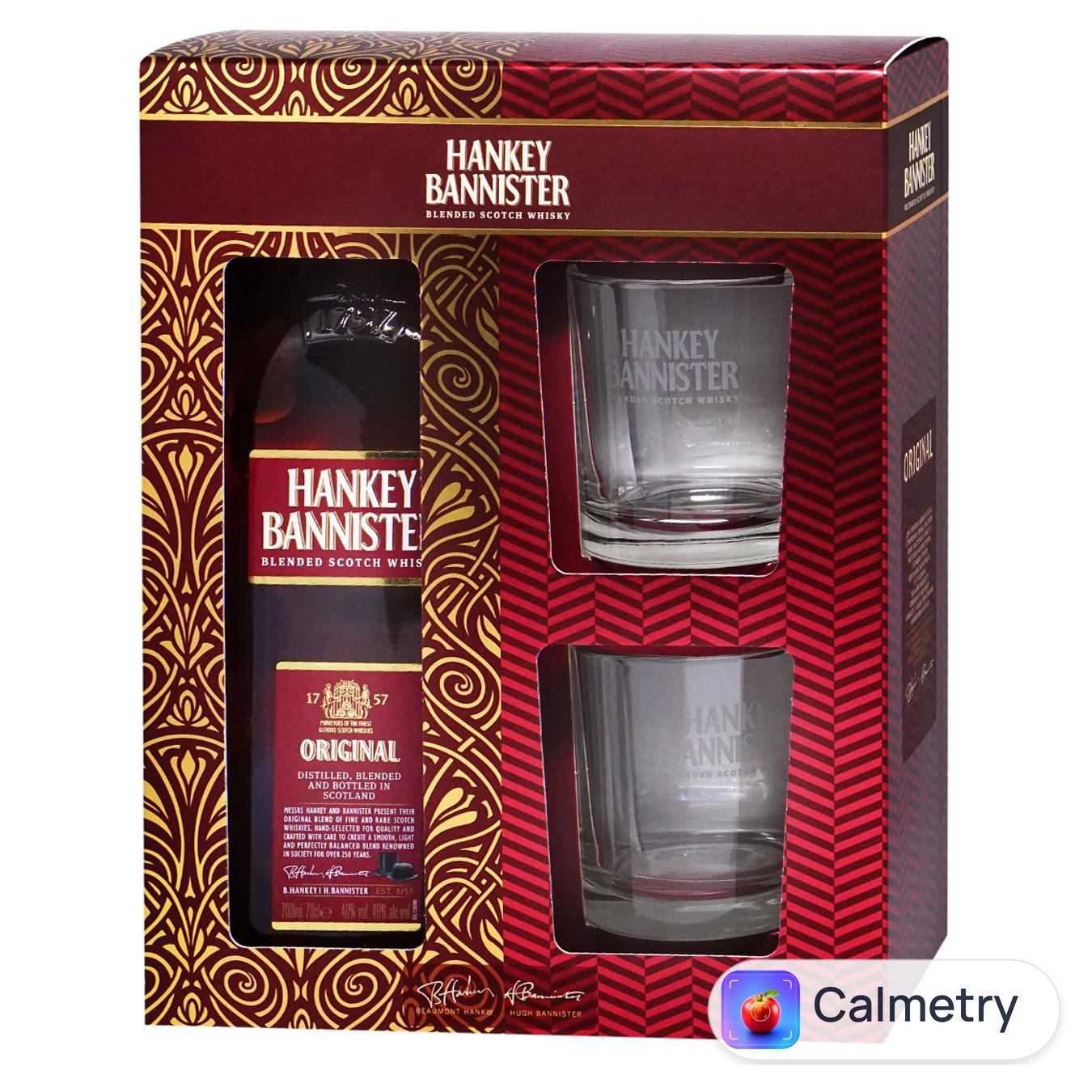 Віскі Hankey Bannister Original 40% 0.7л + 2 склянки — фото продукту