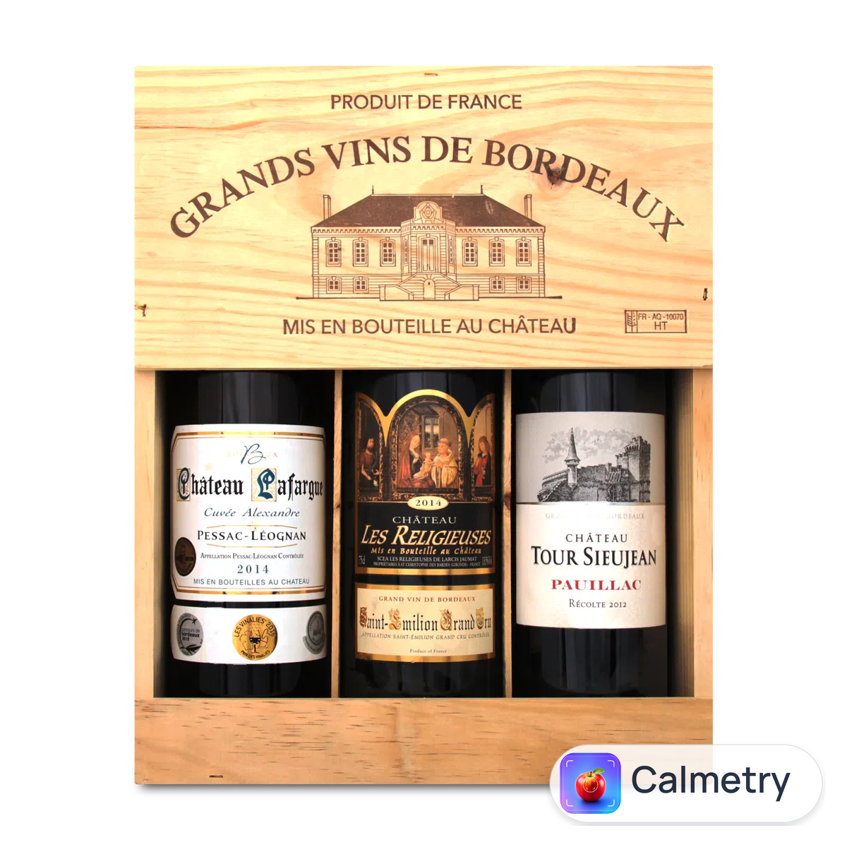 Винний кейс Chateau Lafargue & Chateau Religieuses & Chateau Tour Sieujean 3*0,75л