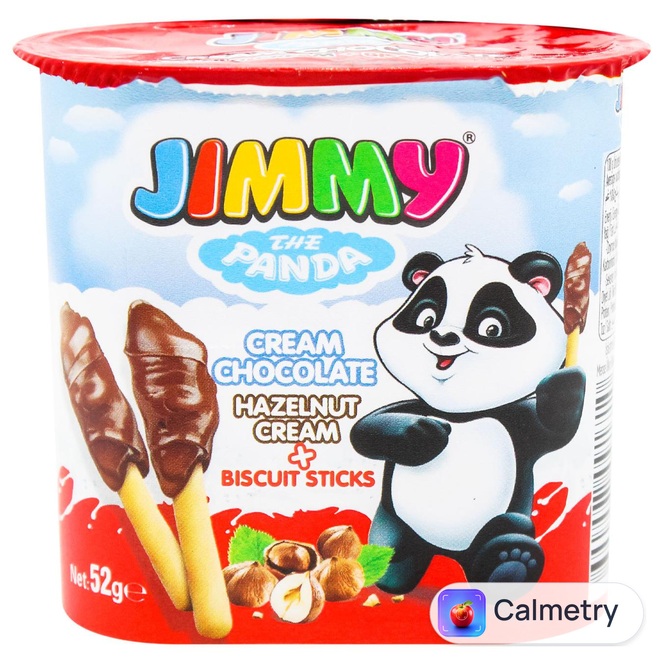 Паста горіхово-шоколадна Jimmy з бісквітними паличками 52г — фото продукту